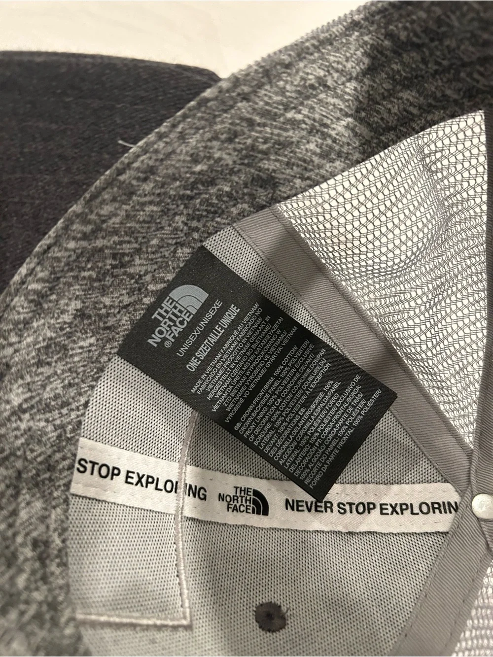 The North Face Gray Logo Trucker Hat